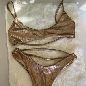 Metallic Gold Bikini Set